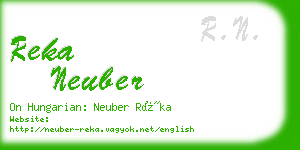 reka neuber business card